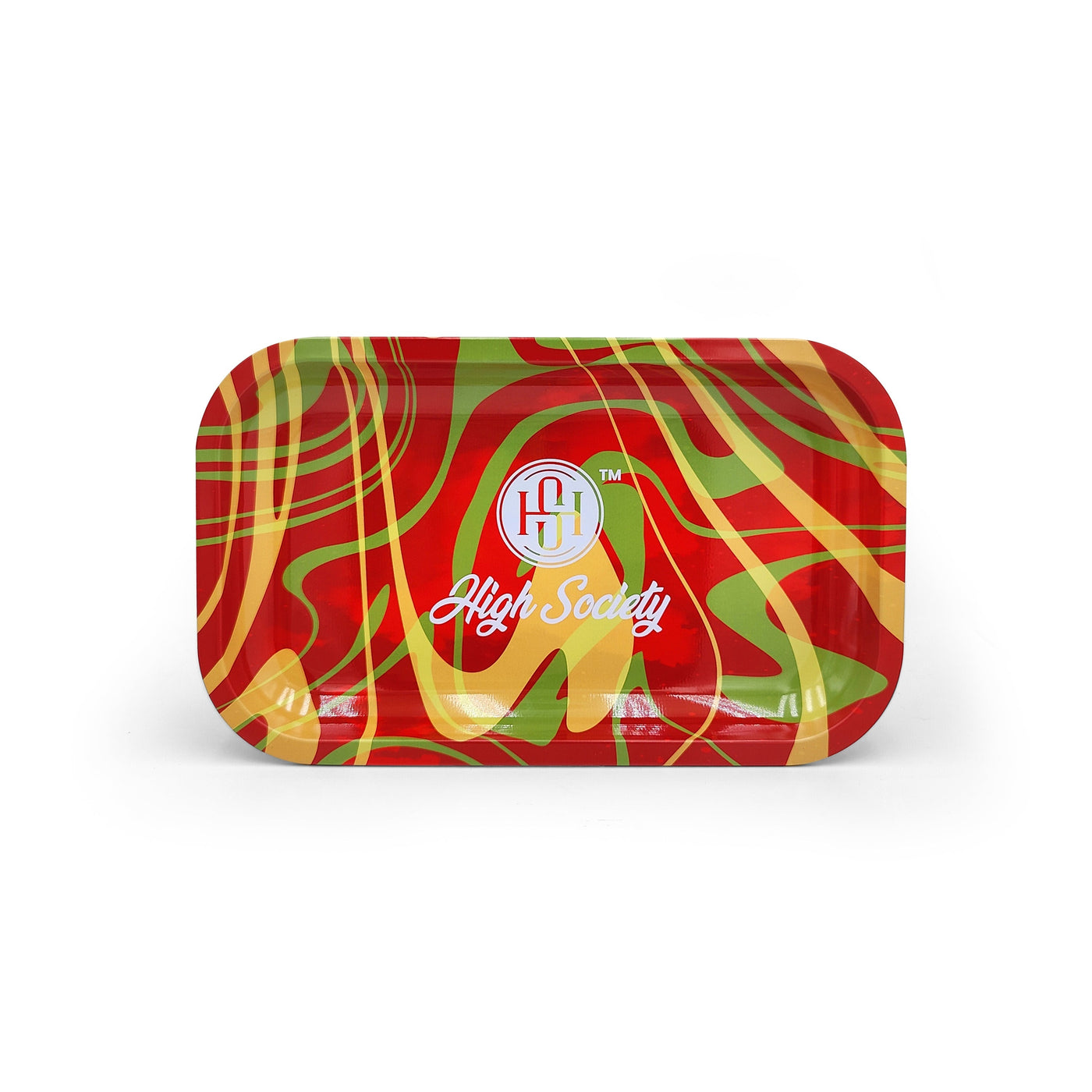 High Society | Medium Rolling Tray - Rasta