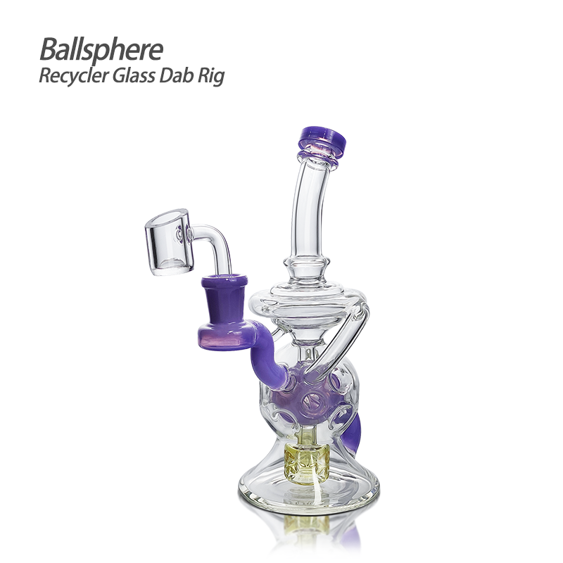 Waxmaid 7.68‘‘ Ballsphere Recycler Glass Dab Rig