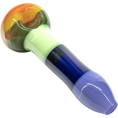 "Hard Candy" Rainbow Colored Spoon Glass Pipe