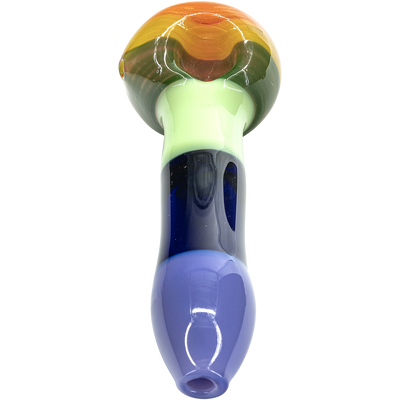 "Hard Candy" Rainbow Colored Spoon Glass Pipe