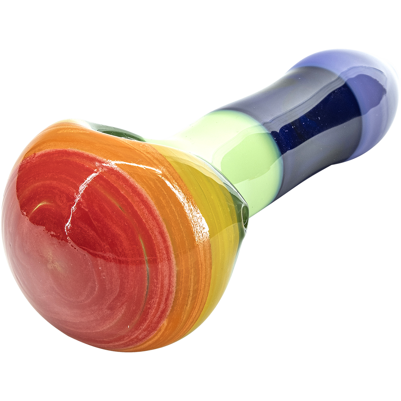 "Hard Candy" Rainbow Colored Spoon Glass Pipe