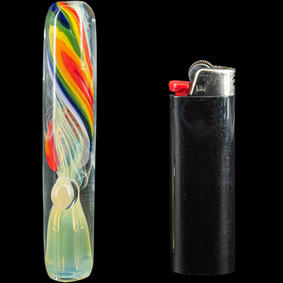 "Rainbow Fume" Chillum Pipe