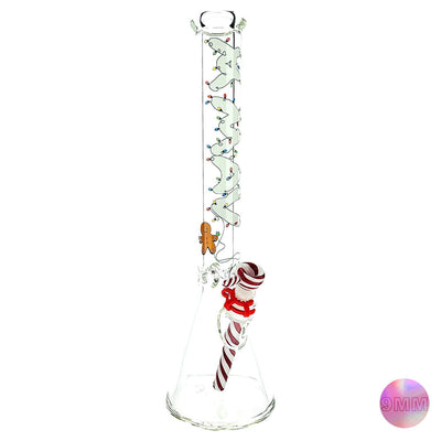 Christmas mean gingerbread man 18” 9mm beaker bong