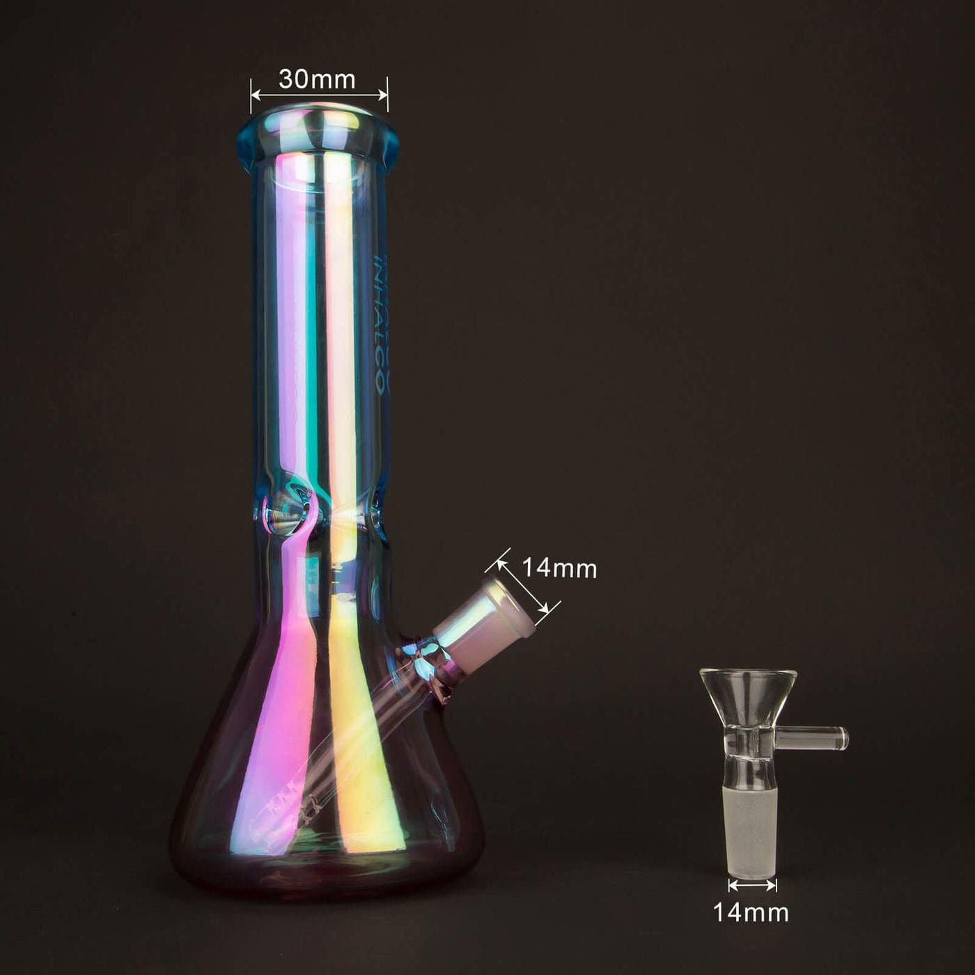 Iridescent Beaker Bong 8 Inch