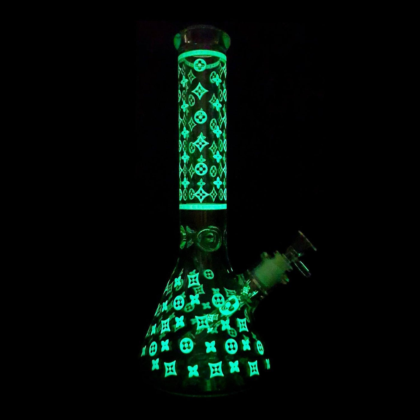 Louis Vuitton Themed Glow in the Dark Bong