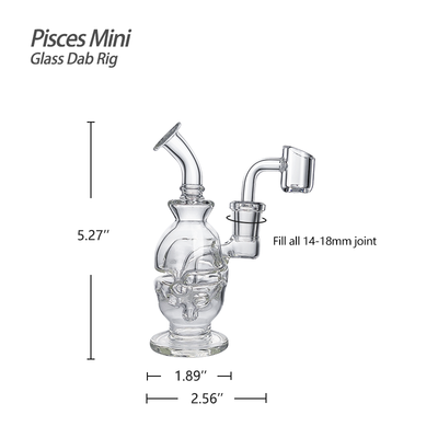 Waxmaid 5.27″ Pisces Mini Glass Dab Rig