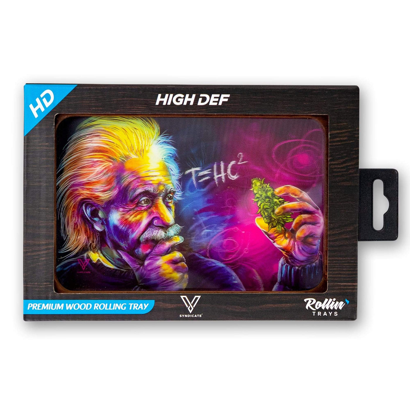 T=HC2 Einstein Classic 3D High Def Wood Rollin' Tray