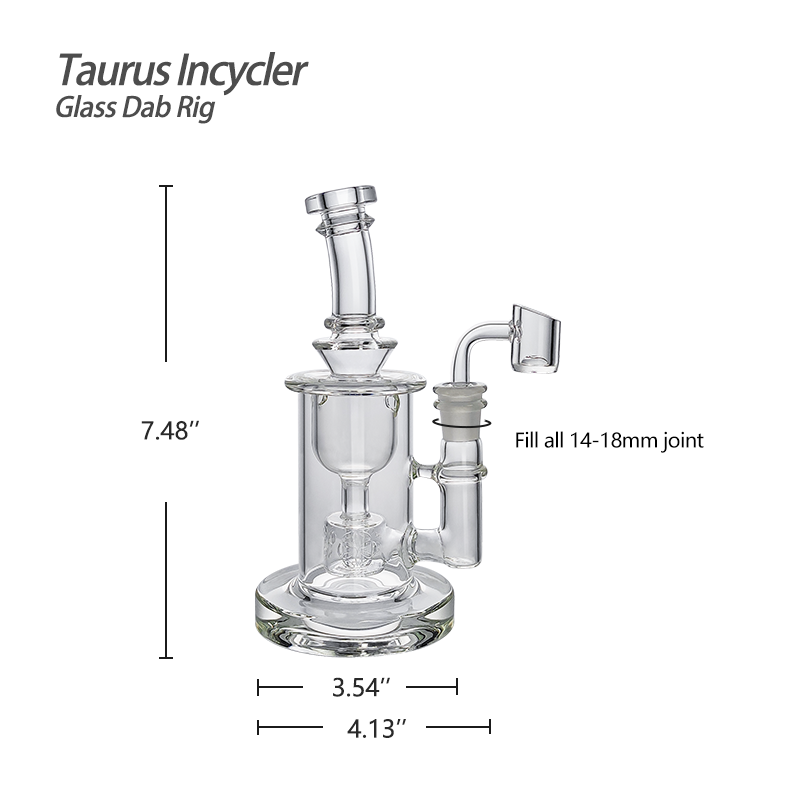 Waxmaid 7.48” Taurus Incycler Glass Dab Rig