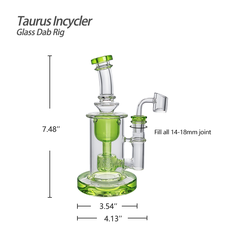 Waxmaid 7.48” Taurus Incycler Glass Dab Rig