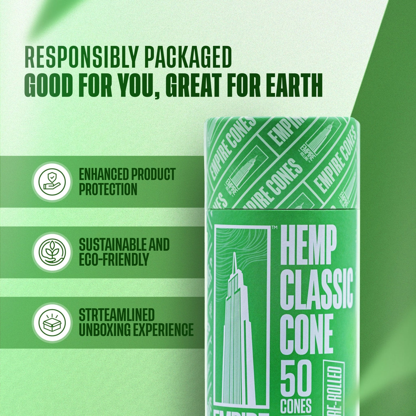 Ultra Smooth Hemp Cones 50 Count