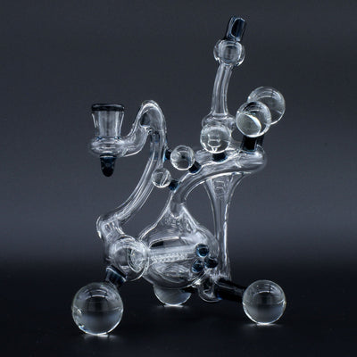 Clayball Glass "Electric Moon" Heady Recycler Dab-Rig