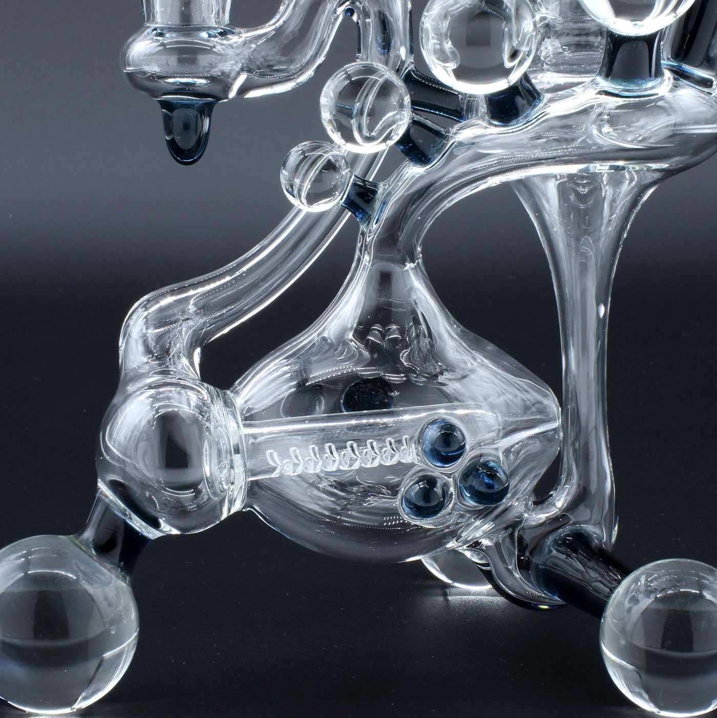 Clayball Glass "Electric Moon" Heady Recycler Dab-Rig