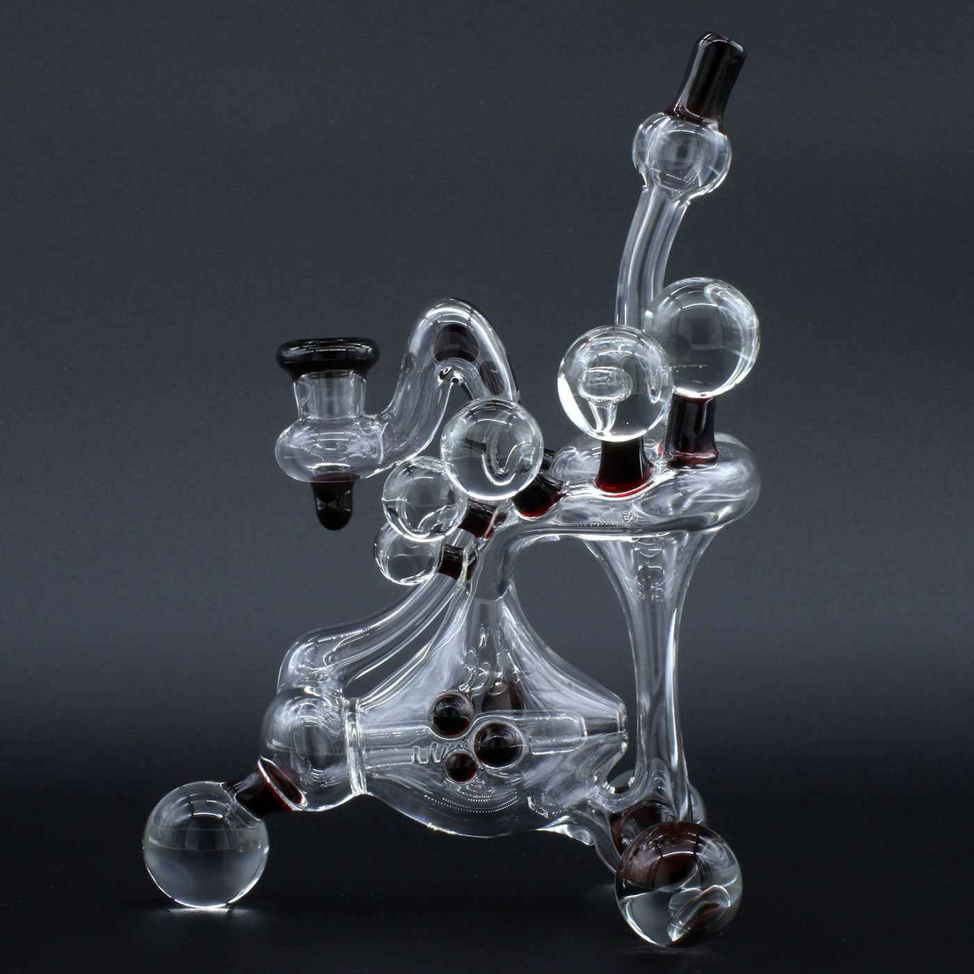 Clayball Glass "Crimson Dreams" Heady Recycler Dab-Rig