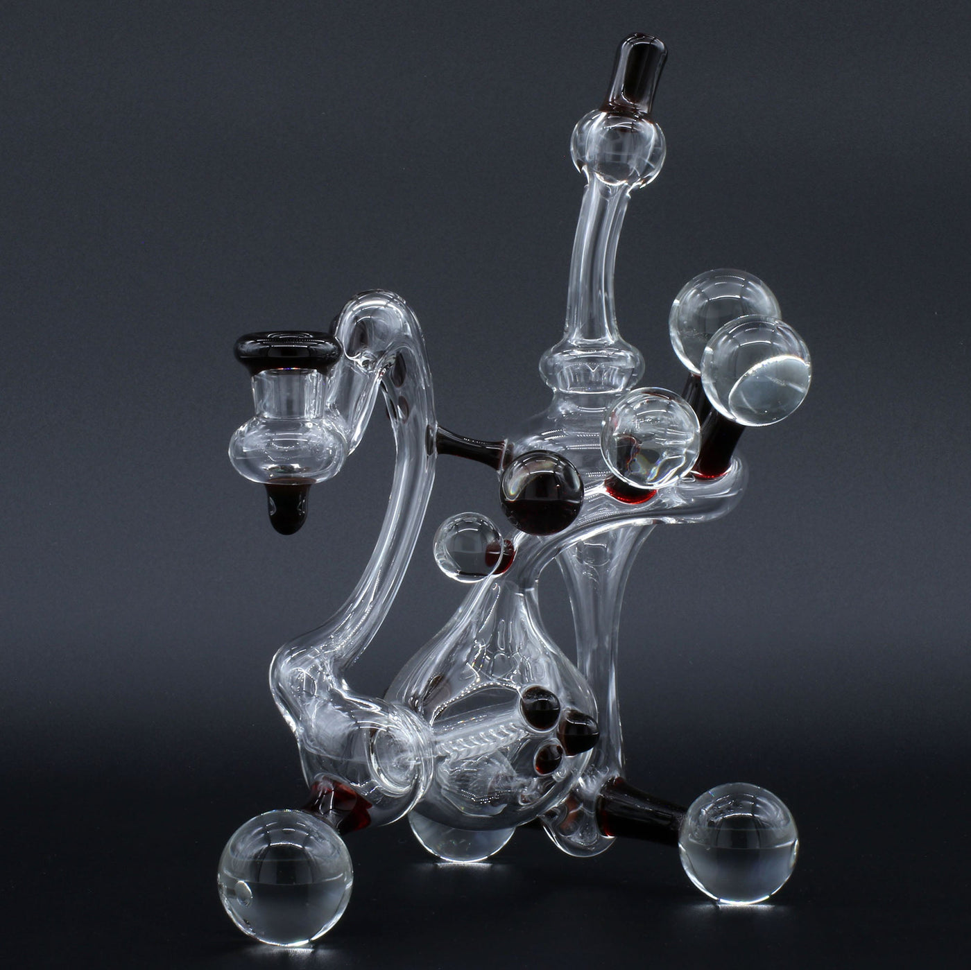 Clayball Glass "Crimson Dreams" Heady Recycler Dab-Rig