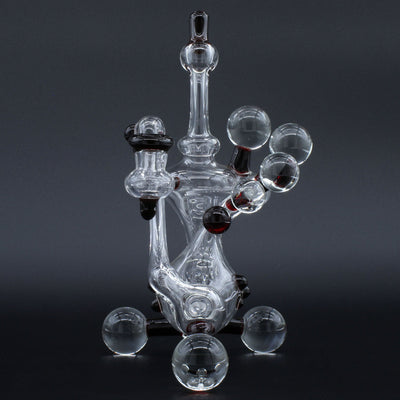 Clayball Glass "Crimson Dreams" Heady Recycler Dab-Rig