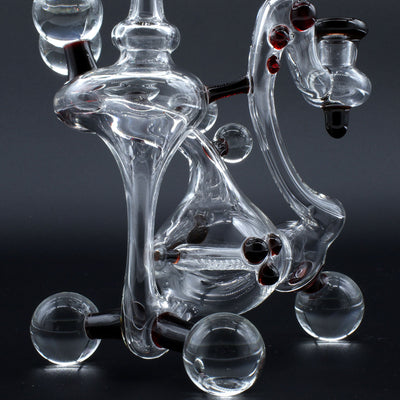 Clayball Glass "Crimson Dreams" Heady Recycler Dab-Rig