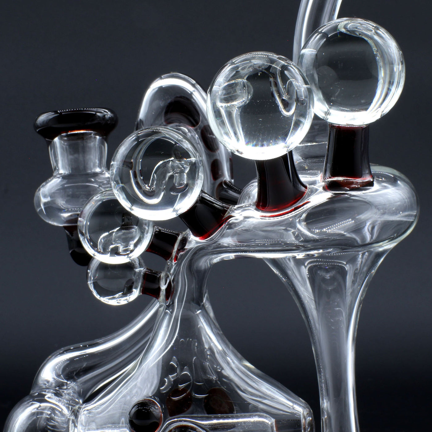 Clayball Glass "Crimson Dreams" Heady Recycler Dab-Rig