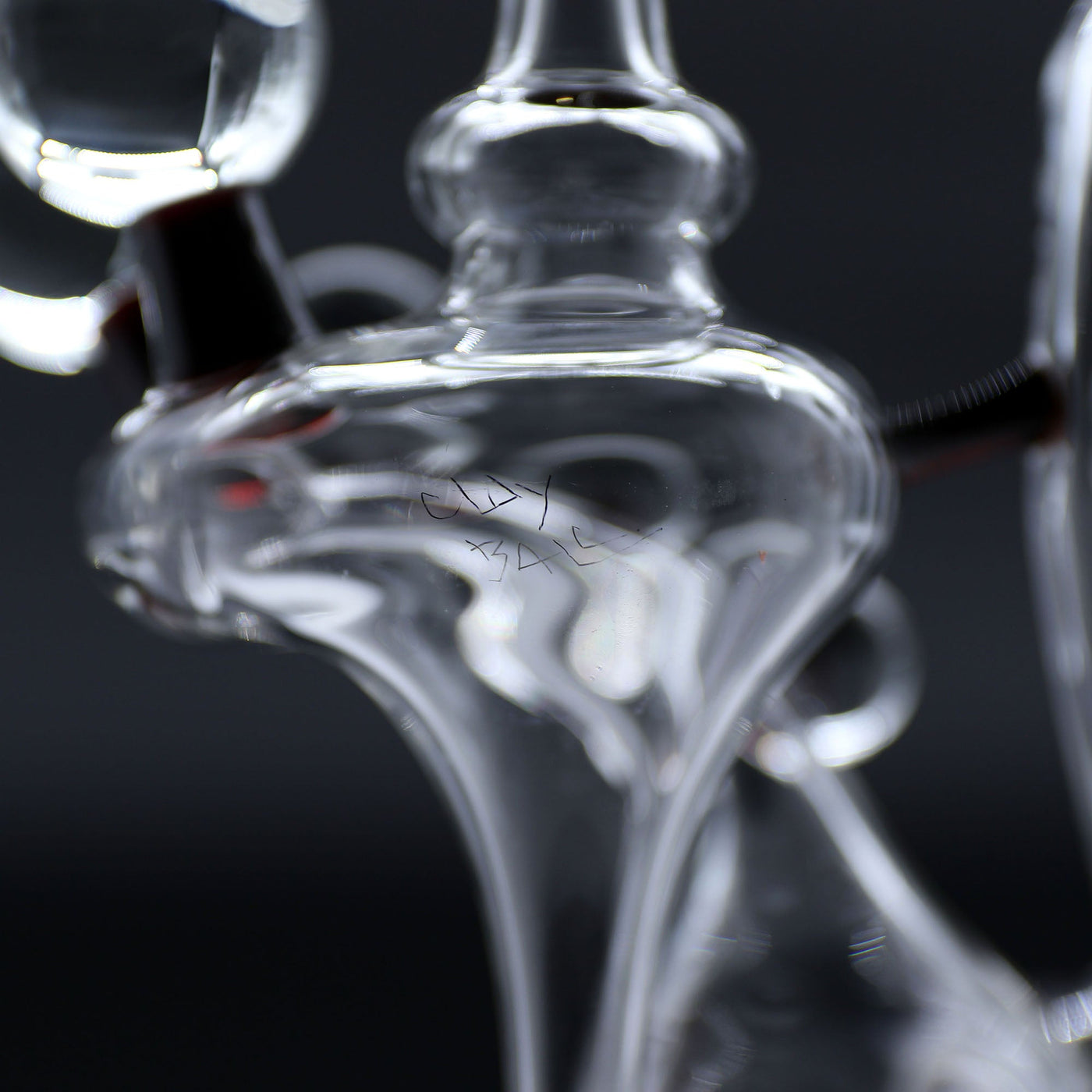 Clayball Glass "Crimson Dreams" Heady Recycler Dab-Rig