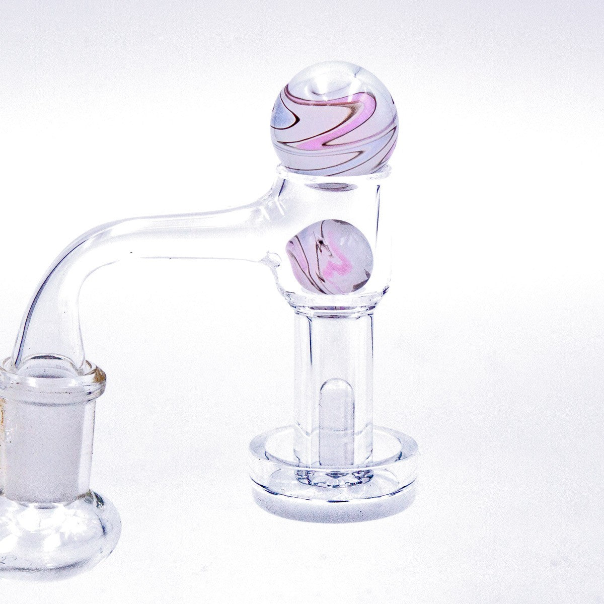 Marbled White Glass Terp Slurper Set