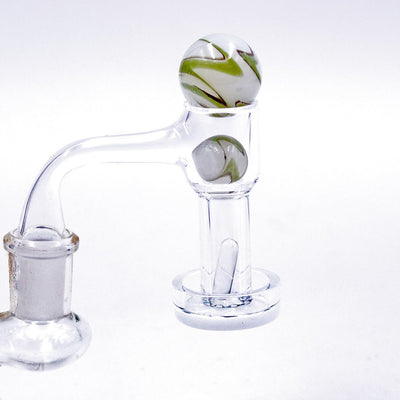 Marbled White Glass Terp Slurper Set