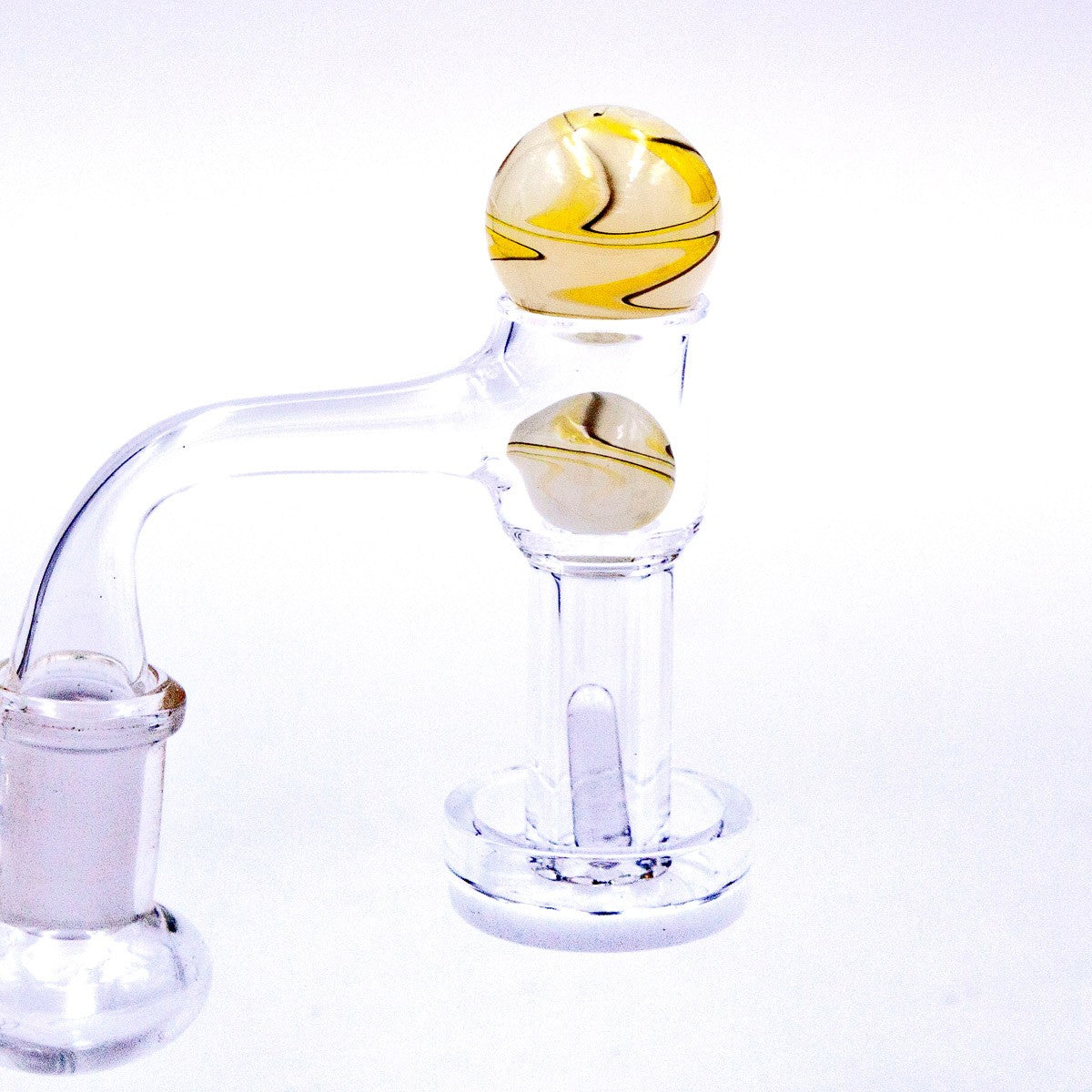 Marbled White Glass Terp Slurper Set