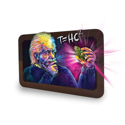 T=HC2 Einstein Classic 3D High Def Wood Rollin' Tray